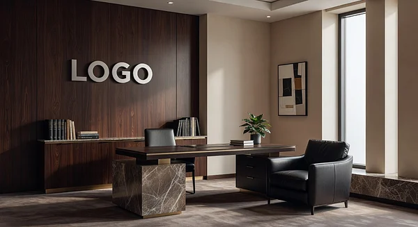 Law Firm High-End Studio Professional Virtual Office Background for Video Calls - Corporate