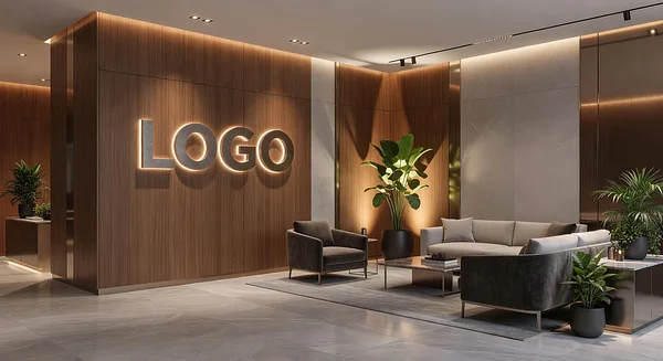 Headhunter Boutique Lobby Professional Virtual Office Background for Video Calls - Legal