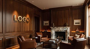 Luxury Real Estate Warm Den background preview