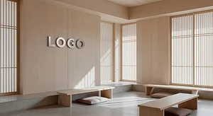 Architect Japanese Zen Meeting Room background preview