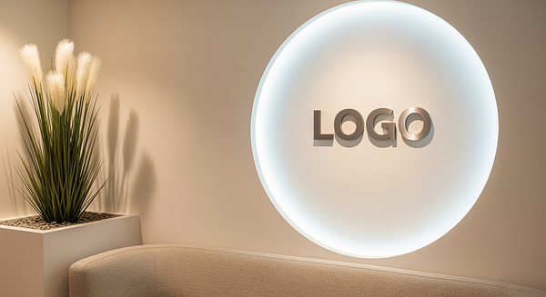 Real Estate Branded Virtual Office Background with Company Logo - Real Estate