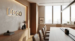 Bright Legal Boardroom Corporate Virtual Office Background