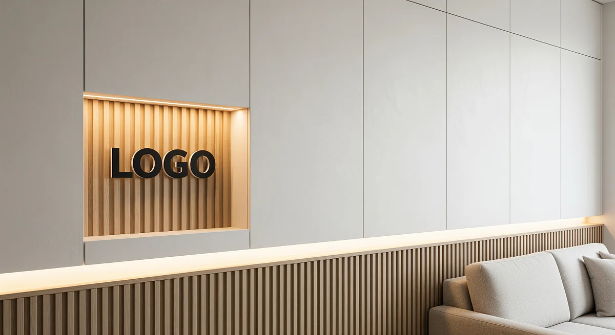 Creative Studio Branded Virtual Office Background with Company Logo - Corporate