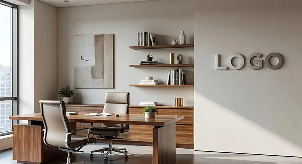 Management Consulting Sophisticated Creative Space Professional Virtual Office Background for Video Calls - Industrial