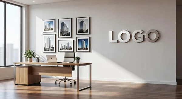 Realtor Sophisticated Studio Professional Virtual Office Background for Video Calls - Corporate