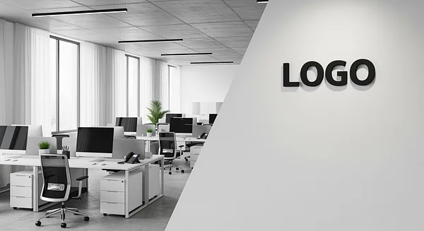 Minimalist White Professional Virtual Office Background for Video Calls - Healthcare