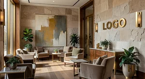 Luxury Real Estate Eclectic Waiting Room background preview