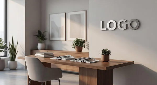 PR Agency Sleek Study Professional Virtual Office Background for Video Calls - Startup