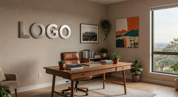 Austin Financial Advisor Homey Office Professional Virtual Office Background for Video Calls - Finance