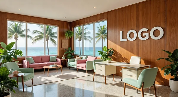 Miami Property Management Mid-Century Modern Creative Space