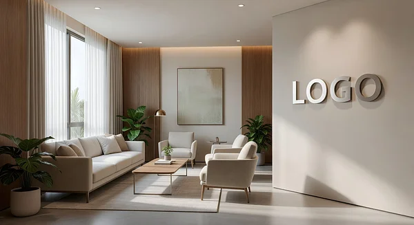 Singapore PR Agency Boutique Waiting Room - Zoom background for Architects & Designers