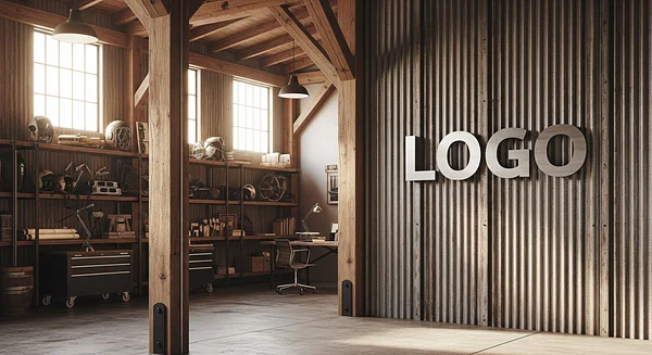 Aviation Hangar Loft - Zoom background for Podcasters