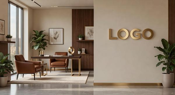 Veterinarian Luxurious Studio Branded Virtual Office Background with Company Logo - Executive