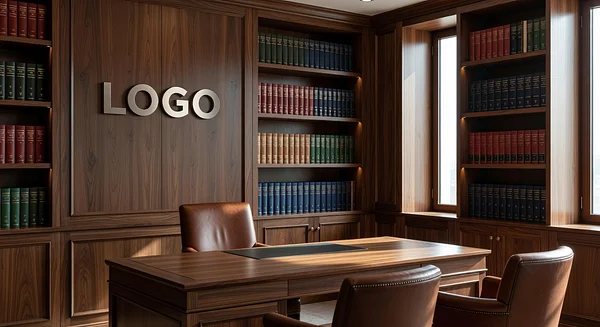 Attorney Boutique Workshop Professional Virtual Office Background for Video Calls - Startup