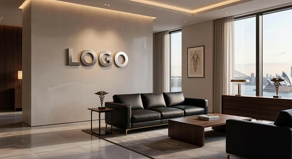 Sydney Physician Executive Parlor Professional Virtual Office Background for Video Calls - Elegant