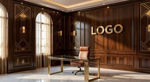 Attorney Art Deco Office Fun Virtual Office Background