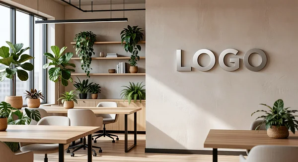 Headhunter Natural Design Lab Professional Virtual Office Background for Video Calls - Modern