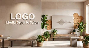 Media Organic Salon Modern Virtual Office Background