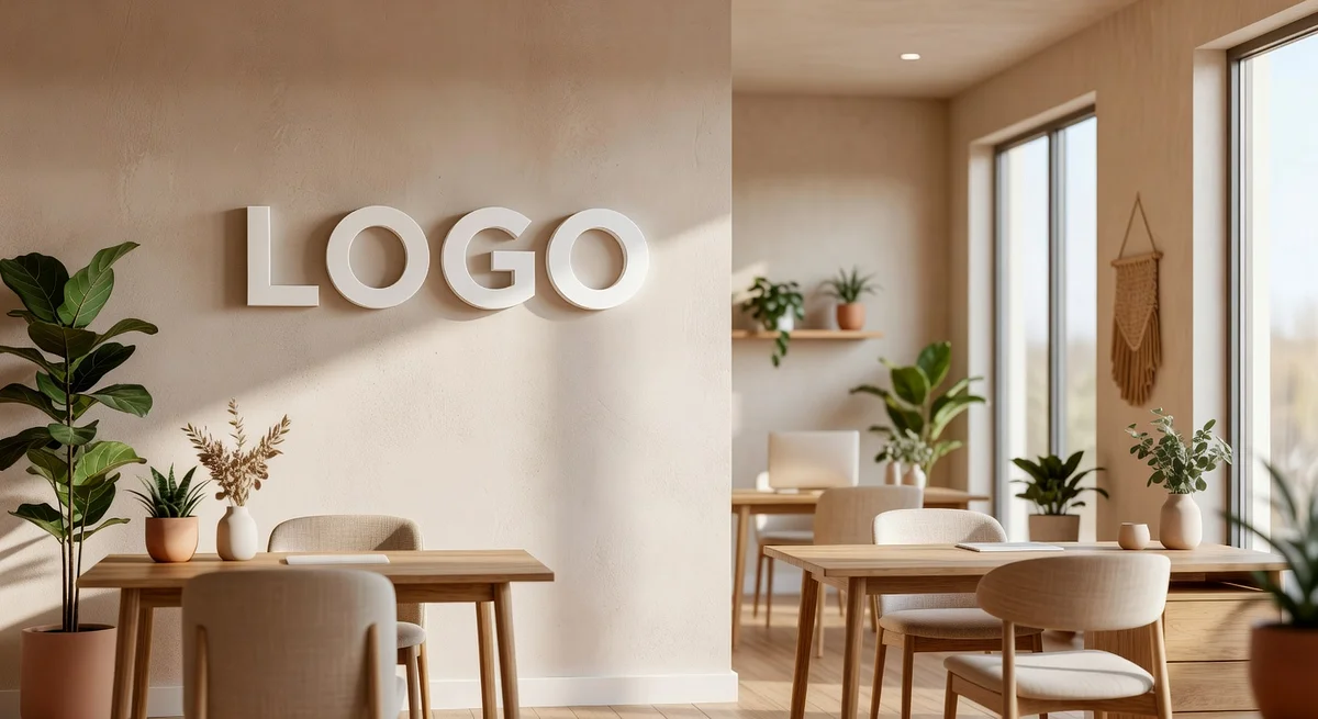 Creative Agency Natural Suite Branded Virtual Office Background with Company Logo - Technology