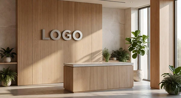 Architect Natural Reception Professional Virtual Office Background for Video Calls - Studio