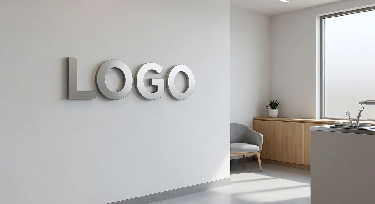 Dentist Sleek Suite Branded Virtual Office Background with Company Logo - Real Estate