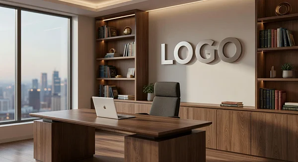 Venture Capital Cozy Workspace Professional Virtual Office Background for Video Calls - Modern