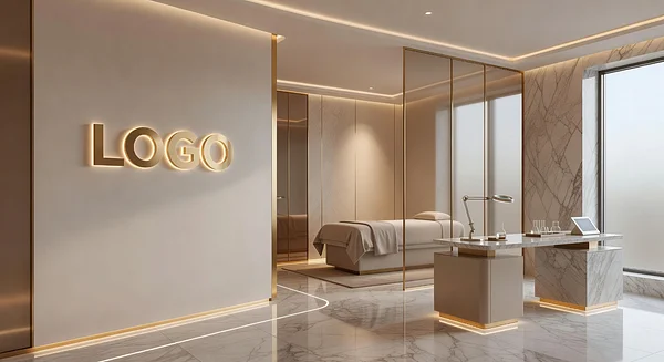 Medical Spa Opulent Design Lab Professional Virtual Office Background for Video Calls - Healthcare