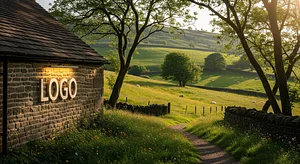 English Countryside Charm Seasonal Virtual Office Background
