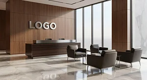 Business Coach High-End Foyer Consulting Virtual Office Background