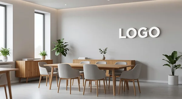 Software Scandinavian Meeting Room Professional Virtual Office Background for Video Calls - Vintage