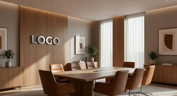 Life Coach Premium Boardroom Professional Virtual Office Background for Video Calls - Corporate