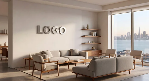 San Francisco Executive Coach Modern Lounge Professional Virtual Office Background for Video Calls - Boardroom