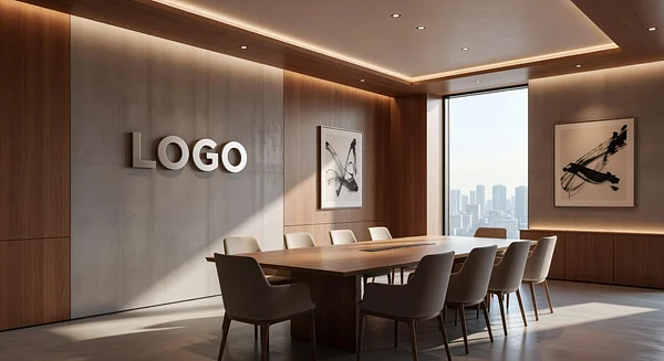 Tokyo HR Artistic Boardroom Professional Virtual Office Background for Video Calls - Minimalist