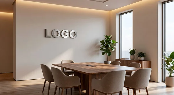 Realtor Inviting Meeting Room Professional Virtual Office Background for Video Calls - Finance