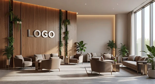 Asset Management Biophilic Salon Professional Virtual Office Background for Video Calls - Office