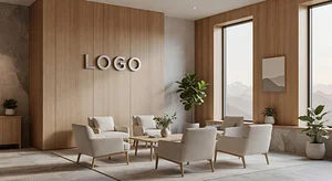 Colorado Real Estate Scandinavian Salon Modern Virtual Office Background