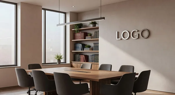 Law Firm Natural Boardroom Professional Virtual Office Background for Video Calls - Legal