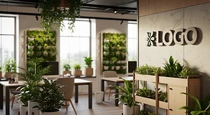 Green Office Signage background preview