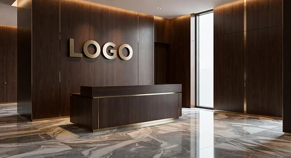 Attorney Premium Foyer Professional Virtual Office Background for Video Calls - Fun