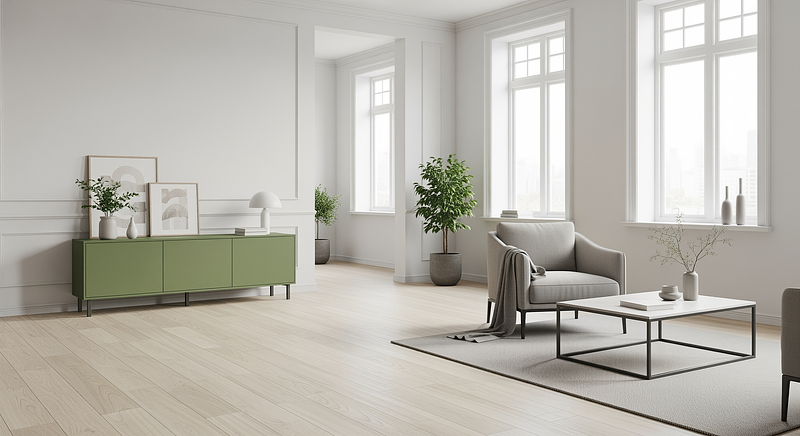 Scandinavian Serenity Professional Virtual Office Background for Video Calls