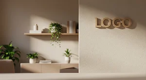 Golden Warmth Workspace Creative Virtual Office Background