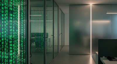 Matrix Modern Office Professional Virtual Office Background