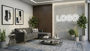 Scandinavian Office Bliss Elegant Virtual Office Background