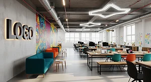 Creative Agency Vibe Startup Virtual Office Background