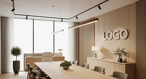 Scandinavian Boardroom Elegance background preview