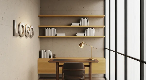 Amberwave Consultancy Nook Professional Virtual Office Background for Video Calls - Consulting