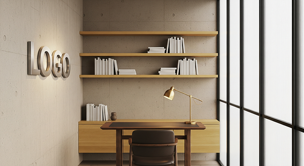 Amberwave Consultancy Nook Branded Virtual Office Background with Company Logo - Consulting