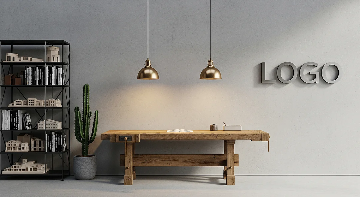 Mirage Concrete Foundry Branded Virtual Office Background with Company Logo - Creative