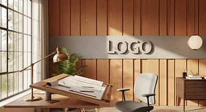 Sandalwood Horizon Drafting Room Creative Virtual Office Background