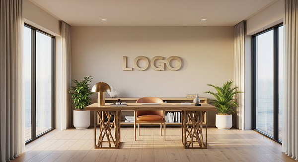 Solar Driftwood Consultancy Deck Branded Virtual Office Background with Company Logo - Consulting